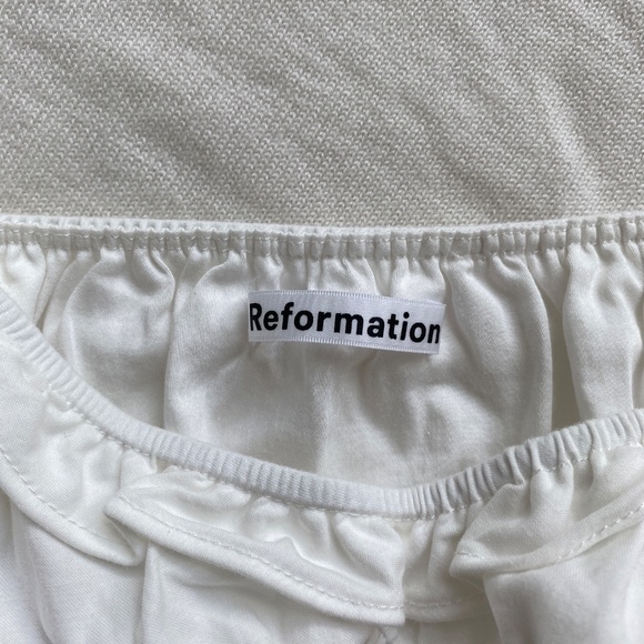 Reformation White Long Sleeve Top - Picture 2 of 4